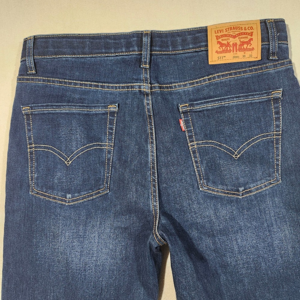 Levis‎ 511 Slim Fit Dark Wash Jeans Size 30x32 Blue Denim Pants